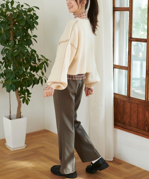 FREE'S MART（フリーズマート）の「◆シアーチェックハイネックカットソー（Tシャツ/カットソー・レディース・ベージュ系その他/ブラウン系その他/ベージュ系その他2・FREE）」の15枚目の写真