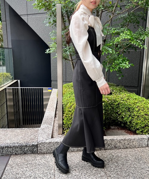 one way（ワンウェイ）の「マーメイドジャンスカ（ジャンパースカート・レディース・ダークブルー/ブラック/ライトブラウン・FREE）」の14枚目の写真