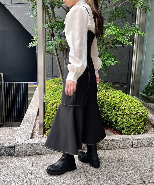 one way（ワンウェイ）の「マーメイドジャンスカ（ジャンパースカート・レディース・ダークブルー/ブラック/ライトブラウン・FREE）」の19枚目の写真