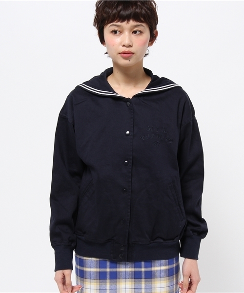 one after another NICE CLAUP（ワンアフターアナザーナイスクラップ）の「【ナイスクラップ】セーラーブルゾン（ブルゾン・レディース・アイボリー/ネイビー・FREE）」の3枚目の写真
