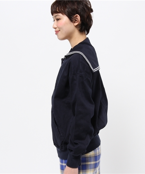 one after another NICE CLAUP（ワンアフターアナザーナイスクラップ）の「【ナイスクラップ】セーラーブルゾン（ブルゾン・レディース・アイボリー/ネイビー・FREE）」の4枚目の写真