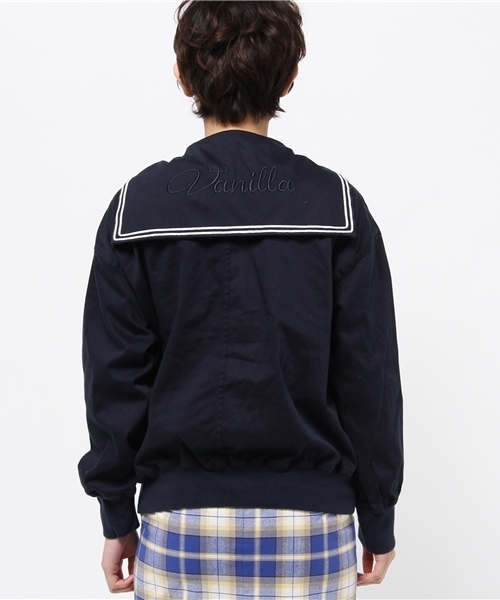 one after another NICE CLAUP（ワンアフターアナザーナイスクラップ）の「【ナイスクラップ】セーラーブルゾン（ブルゾン・レディース・アイボリー/ネイビー・FREE）」の5枚目の写真