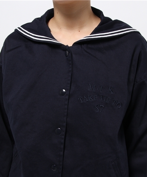 one after another NICE CLAUP（ワンアフターアナザーナイスクラップ）の「【ナイスクラップ】セーラーブルゾン（ブルゾン・レディース・アイボリー/ネイビー・FREE）」の7枚目の写真