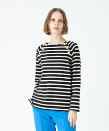 allureville | ボタンドボーダープルオーバー(Tシャツ/カットソー)