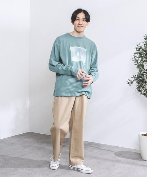 coen(コーエン)の「アートプリントロングスリーブTシャツ(Tシャツ/カットソー・メンズ・ホワイト/ライム・MEDIUM/LARGE/X-LARGE/SMALL)」の3枚目の写真