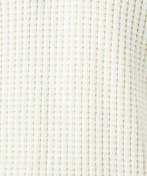 green label relaxing（グリーンレーベルリラクシング）の「コットン アクリル ワッフル Vネック ニット（ニット/セーター・メンズ・ダークグリーン/ネイビー/オフホワイト・S/M/L/XL）」の6枚目の写真