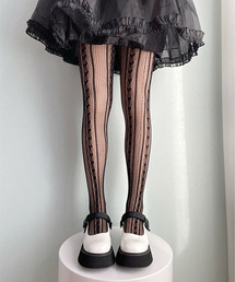 c.u.l（シーユーエル）の「ハート柄ラッセルタイツ cula453（タイツ/ストッキング）」