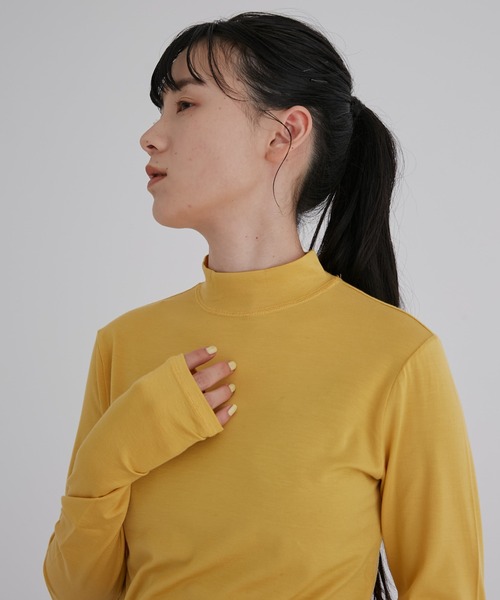 fukuu(フクウ)の「再生繊維リヨセル ストレッチハイネックトップス(Tシャツ/カットソー・レディース・ボルドー/グリーン/イエロー・S/M)」の8枚目の写真
