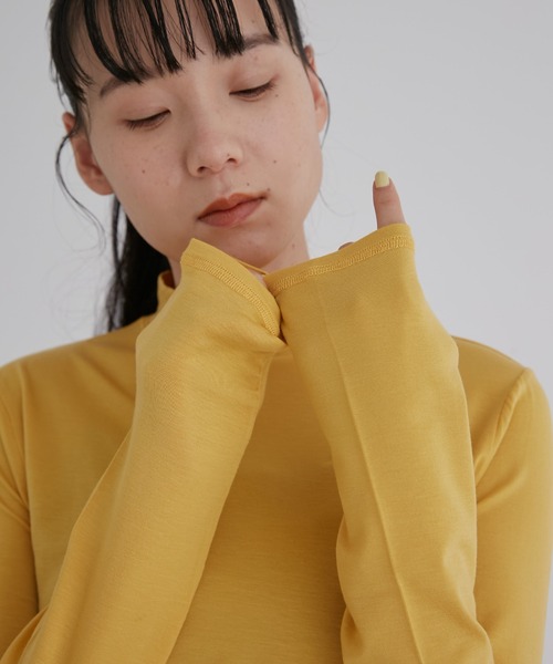 fukuu(フクウ)の「再生繊維リヨセル ストレッチハイネックトップス(Tシャツ/カットソー・レディース・ボルドー/グリーン/イエロー・S/M)」の11枚目の写真
