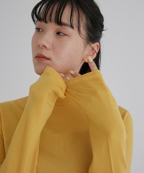 fukuu(フクウ)の「再生繊維リヨセル ストレッチハイネックトップス(Tシャツ/カットソー・レディース・ボルドー/グリーン/イエロー・S/M)」の12枚目の写真