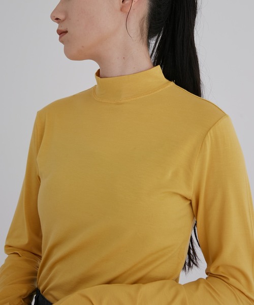 fukuu(フクウ)の「再生繊維リヨセル ストレッチハイネックトップス(Tシャツ/カットソー・レディース・ボルドー/グリーン/イエロー・S/M)」の9枚目の写真