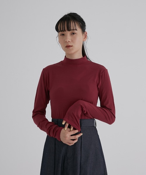 fukuu(フクウ)の「再生繊維リヨセル ストレッチハイネックトップス(Tシャツ/カットソー・レディース・ボルドー/グリーン/イエロー・S/M)」の17枚目の写真