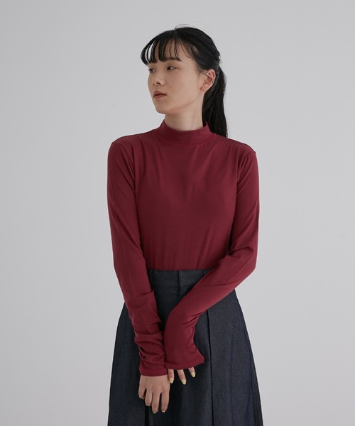 fukuu(フクウ)の「再生繊維リヨセル ストレッチハイネックトップス(Tシャツ/カットソー・レディース・ボルドー/グリーン/イエロー・S/M)」の18枚目の写真