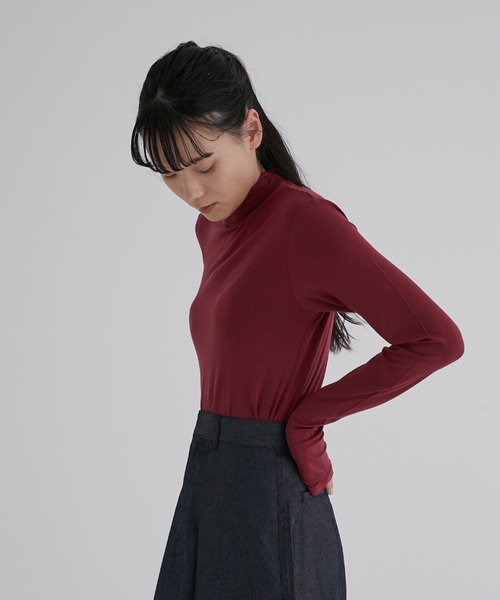 fukuu(フクウ)の「再生繊維リヨセル ストレッチハイネックトップス(Tシャツ/カットソー・レディース・ボルドー/グリーン/イエロー・S/M)」の19枚目の写真