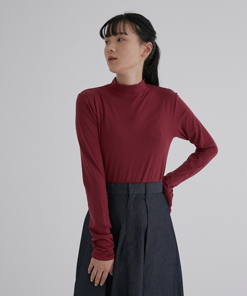 fukuu(フクウ)の「再生繊維リヨセル ストレッチハイネックトップス(Tシャツ/カットソー・レディース・ボルドー/グリーン/イエロー・S/M)」の20枚目の写真