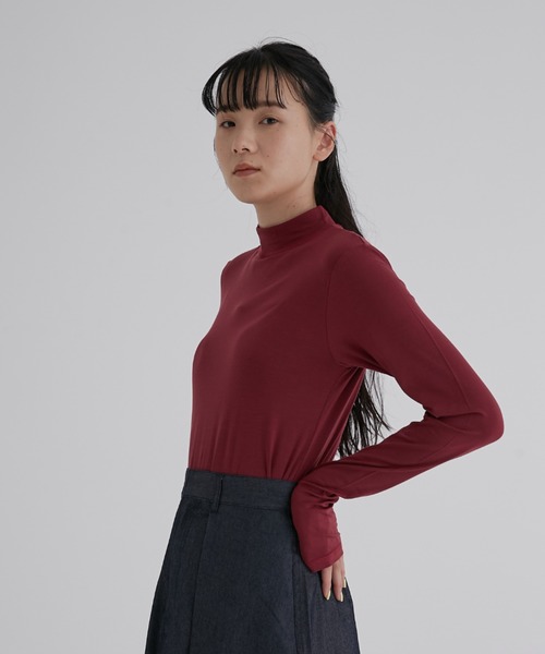 fukuu(フクウ)の「再生繊維リヨセル ストレッチハイネックトップス(Tシャツ/カットソー・レディース・ボルドー/グリーン/イエロー・S/M)」の21枚目の写真