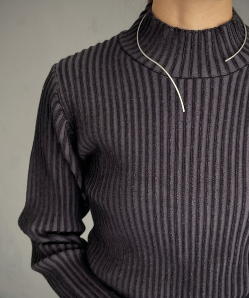 &g'aime（アンジェム）の「【&g’aime】二重臼ハイネックニット（ニット/セーター・レディース・チャコールグレー/ブラック/グレイッシュベージュ・FREE）」の8枚目の写真