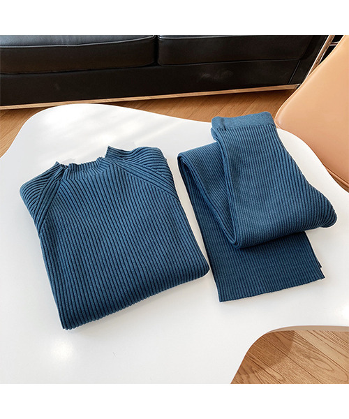 c.u.l(シーユーエル)の「リブニット セットアップ culw300(ニット/セーター・レディース・グレー/ベージュ/ブルー・FREE)」の16枚目の写真