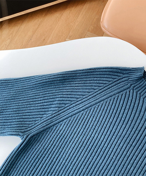 c.u.l(シーユーエル)の「リブニット セットアップ culw300(ニット/セーター・レディース・グレー/ベージュ/ブルー・FREE)」の18枚目の写真