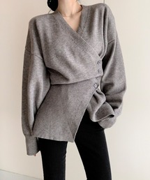【ELCY】2WAYボタンニットトップスワンピース