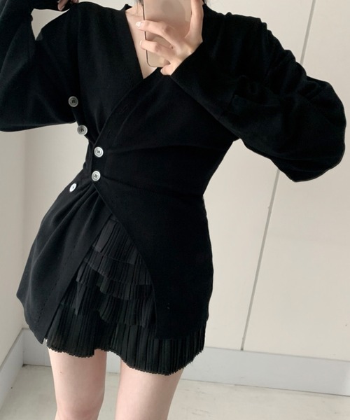 ELCY（エルシー）の「【ELCY】2WAYボタンニットトップスワンピース（ニット/セーター・レディース・ホワイト/ブラック/グレー・FREE）」の20枚目の写真