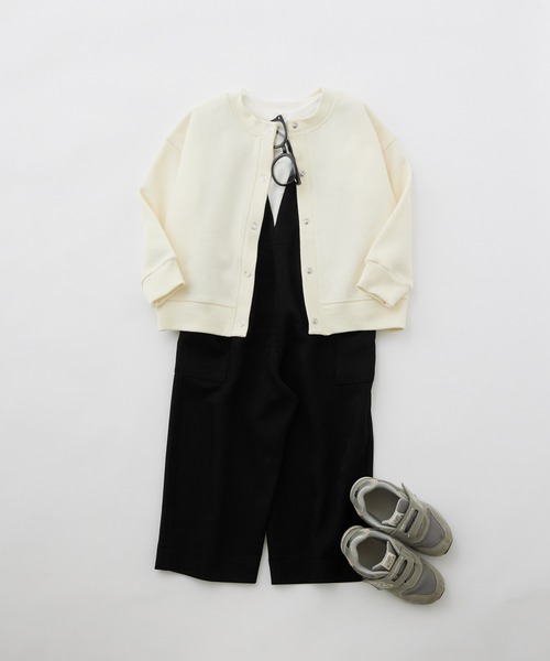 CIAOPANIC TYPY（チャオパニックティピー）の「□【KIDS】スウェードライクスウェットスナップカーディガン（カーディガン/ボレロ・キッズ・チャコールグレー/サックスブルー/ピンク/グリーン/ホワイト系その他・S/M/L/XL/XXL）」の7枚目の写真