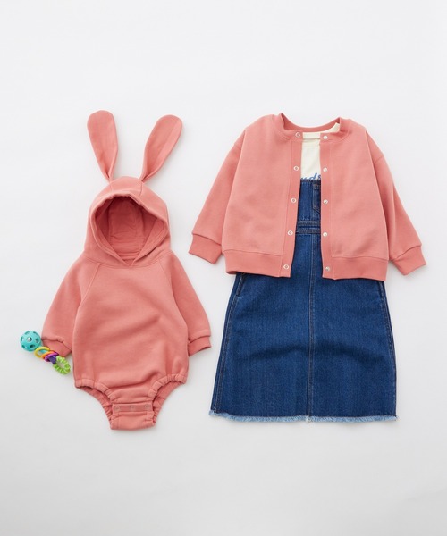 CIAOPANIC TYPY（チャオパニックティピー）の「□【KIDS】スウェードライクスウェットスナップカーディガン（カーディガン/ボレロ・キッズ・チャコールグレー/サックスブルー/ピンク/グリーン/ホワイト系その他・S/M/L/XL/XXL）」の10枚目の写真