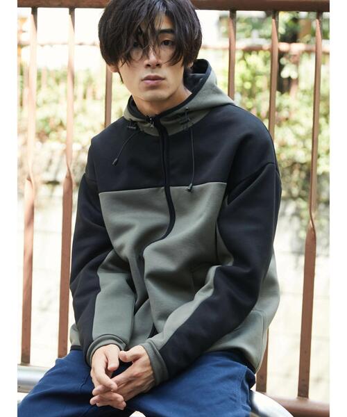 CRAFT STANDARD BOUTIQUE(クラフトスタンダードブティック)の「防風ダンボールZIPパーカー *(パーカー・メンズ・杢グレー/ブラック/オリーブ/ベージュ・M/L/LL)」の8枚目の写真
