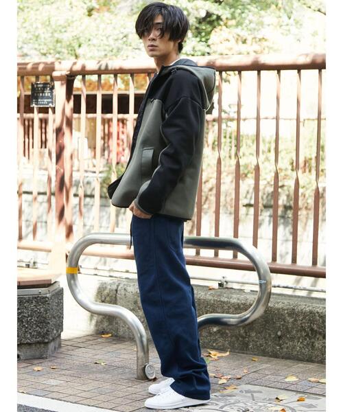 CRAFT STANDARD BOUTIQUE(クラフトスタンダードブティック)の「防風ダンボールZIPパーカー *(パーカー・メンズ・杢グレー/ブラック/オリーブ/ベージュ・M/L/LL)」の20枚目の写真
