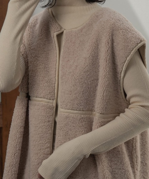 I_am（アイアム）の「high neck lib knit（ニット/セーター・レディース・ホワイト/ブラック/アイボリー・FREE）」の9枚目の写真