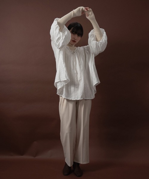 I_am（アイアム）の「high neck lib knit（ニット/セーター・レディース・ホワイト/ブラック/アイボリー・FREE）」の22枚目の写真