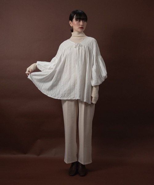 I_am（アイアム）の「high neck lib knit（ニット/セーター・レディース・ホワイト/ブラック/アイボリー・FREE）」の11枚目の写真