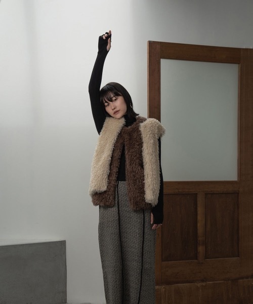 I_am（アイアム）の「high neck lib knit（ニット/セーター・レディース・ホワイト/ブラック/アイボリー・FREE）」の19枚目の写真