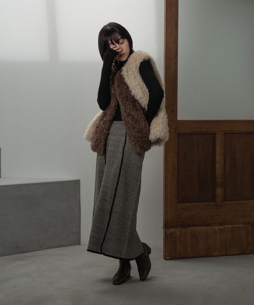 I_am（アイアム）の「high neck lib knit（ニット/セーター・レディース・ホワイト/ブラック/アイボリー・FREE）」の8枚目の写真