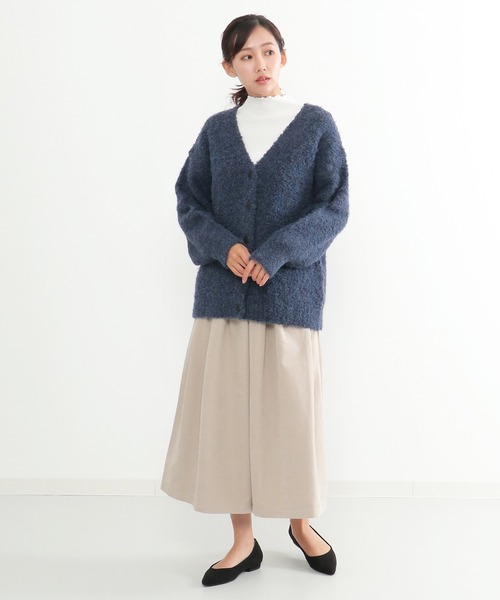 ikka（イッカ）の「ブークレカーディガン（カーディガン/ボレロ・レディース・ベージュ/ネイビー/イエロー・M/L）」の10枚目の写真