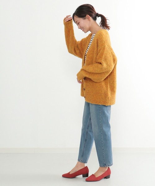 ikka（イッカ）の「ブークレカーディガン（カーディガン/ボレロ・レディース・ベージュ/ネイビー/イエロー・M/L）」の8枚目の写真