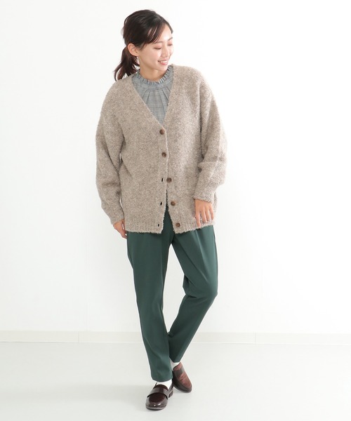 ikka（イッカ）の「ブークレカーディガン（カーディガン/ボレロ・レディース・ベージュ/ネイビー/イエロー・M/L）」の9枚目の写真