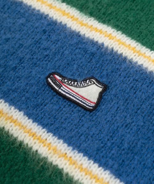 CONVERSE(コンバース)の「【CONVERSE/コンバース】ブランドロゴ&ワンポイント刺繍 モヘアタッチ ニットプルオーバー/マルチボーダー/リブライン/ビッグシルエット(ニット/セーター・レディース・グリーン/グレー系その他/グリーン系その他/ワイン/オフホワイト/ブラック・M/L/XL)」の10枚目の写真