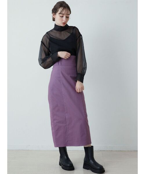 LAGUNAMOON（ラグナムーン）の「ハイネックシアーブラウス（シャツ/ブラウス・レディース・ベージュ/ブラック/ブラウン・FREE）」の7枚目の写真