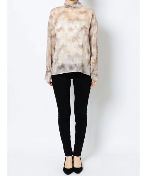 LAGUNAMOON（ラグナムーン）の「ハイネックシアーブラウス（シャツ/ブラウス・レディース・ベージュ/ブラック/ブラウン・FREE）」の14枚目の写真