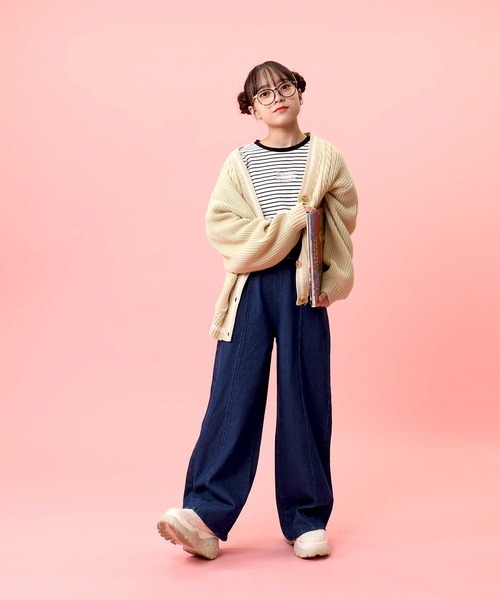 VIVIAN BLUE(ビビアンブルー)の「【VIVIAN BLUE】レースアップワイドパンツ(その他パンツ・キッズ・ダークインディゴブルー/ライトインディゴブルー・120/130/140/150)」の16枚目の写真