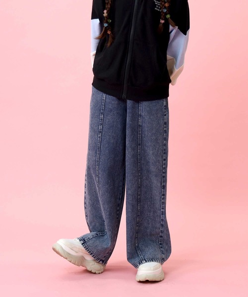 VIVIAN BLUE(ビビアンブルー)の「【VIVIAN BLUE】レースアップワイドパンツ(その他パンツ・キッズ・ダークインディゴブルー/ライトインディゴブルー・120/130/140/150)」の5枚目の写真