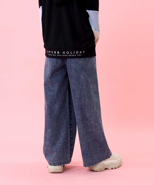 VIVIAN BLUE(ビビアンブルー)の「【VIVIAN BLUE】レースアップワイドパンツ(その他パンツ・キッズ・ダークインディゴブルー/ライトインディゴブルー・120/130/140/150)」の6枚目の写真