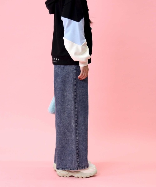 VIVIAN BLUE(ビビアンブルー)の「【VIVIAN BLUE】レースアップワイドパンツ(その他パンツ・キッズ・ダークインディゴブルー/ライトインディゴブルー・120/130/140/150)」の7枚目の写真