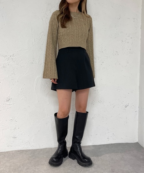 apres jour mignon(アプレジュールミニョン)の「刺繍入りケーブルニット【ZOZOTOWN限定アイテム】(ニット/セーター・レディース・モカ/アイボリー/ブラック・X-LARGE/フリー)」の22枚目の写真
