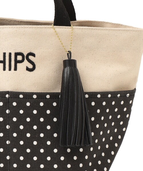 SHIPS(シップス)の「タッセル ポケット トートバッグ ドット(トートバッグ・レディース・ダークグレー・ONE SIZE)」の15枚目の写真