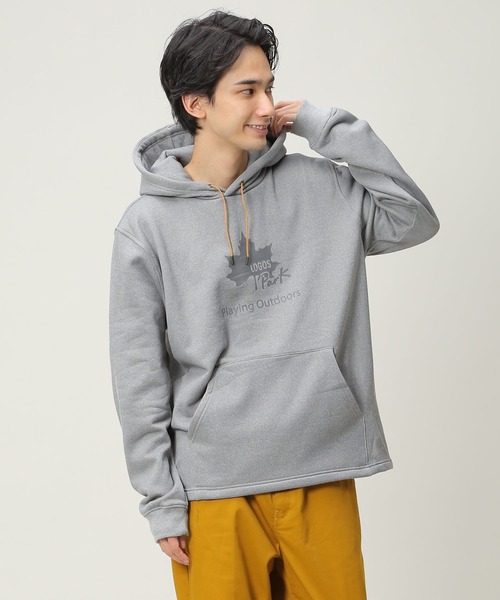 LOGOS park(ロゴスパーク)の「ストレッチ プルオーバー パーカー(パーカー・メンズ・ベージュ/グレー/カーキ・L/LL/M)」の2枚目の写真