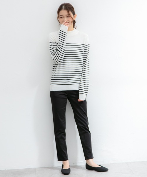 Honeys(ハニーズ)の「スリムカラースキニー(股下64cm)(その他パンツ・レディース・ブラック/ネイビー/ライトベージュ/スミクロ・SS/S/M/L/LL)」の5枚目の写真