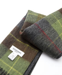 NOLLEY'S goodman | Wフェイスウールカシミヤチェックマフラー アラシャンカシミヤ混 30cm幅(マフラー)