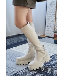 Mafmof | Mafmof(マフモフ)厚底トラックソールロングブーツ(ブーツ)